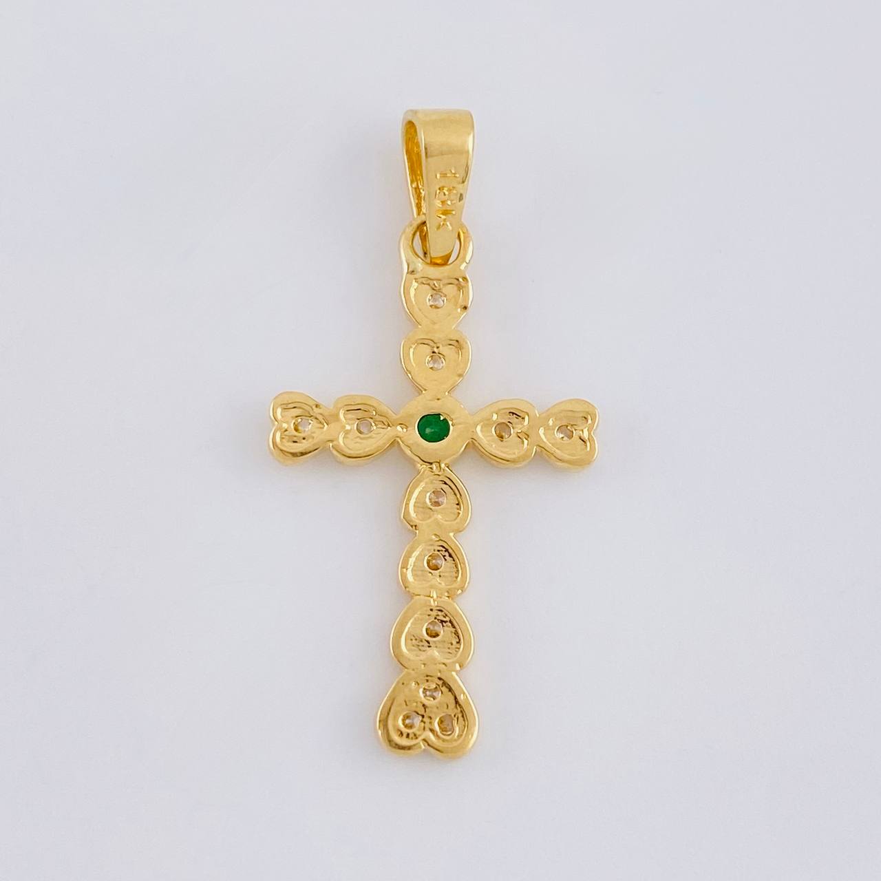 Dije Cruz Corazón 1.7 g / 3 cm Oro Amarillo 18K