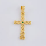 Dije Cruz Corazón 1.7 g / 3 cm Oro Amarillo 18K