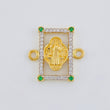 Herraje Marco San Benito 2.1 g / 1.8 cm Dos Oros Amarillo Blanco 18K