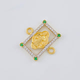 Herraje Marco San Benito 2.1 g / 1.8 cm Dos Oros Amarillo Blanco 18K