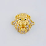 Herraje Rostro León 4.7 g / 2.3 cm Dos Oros Amarillo Blanco 18K