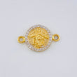 Herraje Medalla San Miguel 1.55 g / 1.9 cm Dos Oros Amarillo Blanco 18K