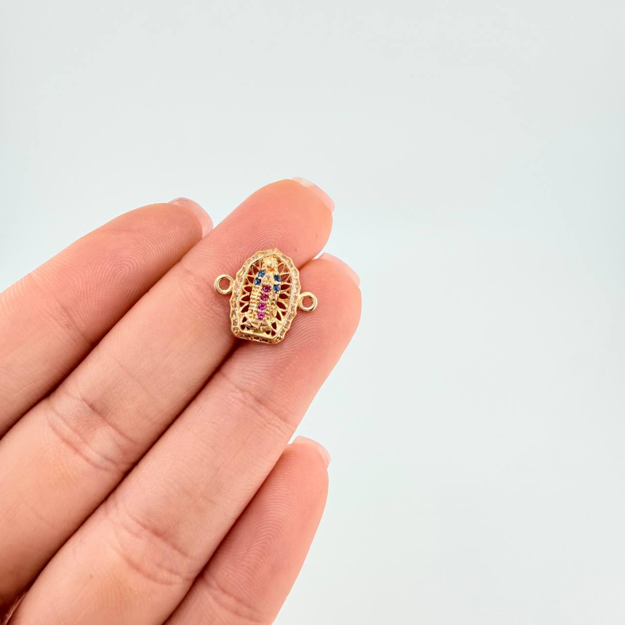Herraje Virgen De Guadalupe 1.15 g / 1.5 cm Oro Amarillo 18K
