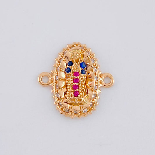 Herraje Virgen De Guadalupe 1.15 g / 1.5 cm Oro Rosa 18K