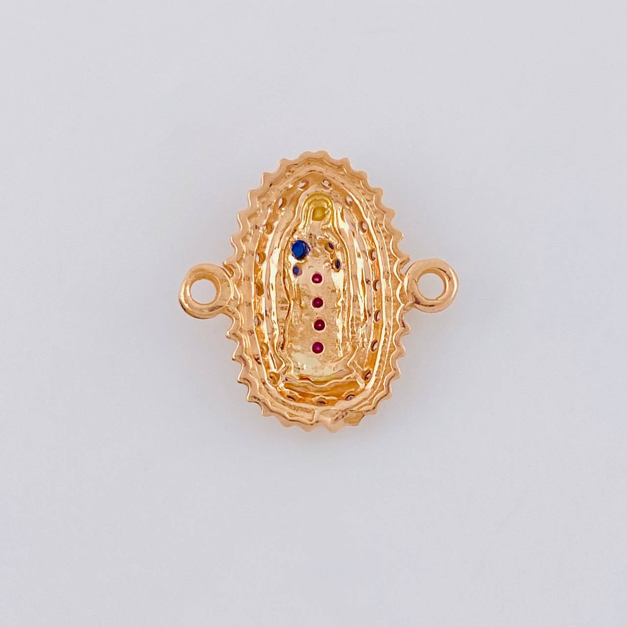 Herraje Virgen De Guadalupe 1.15 g / 1.5 cm Oro Rosa 18K