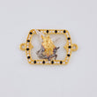 Herraje Marco San Miguel Arcangel 1.9 g / 2.5 cm Dos Oros Amarillo Blanco 18K