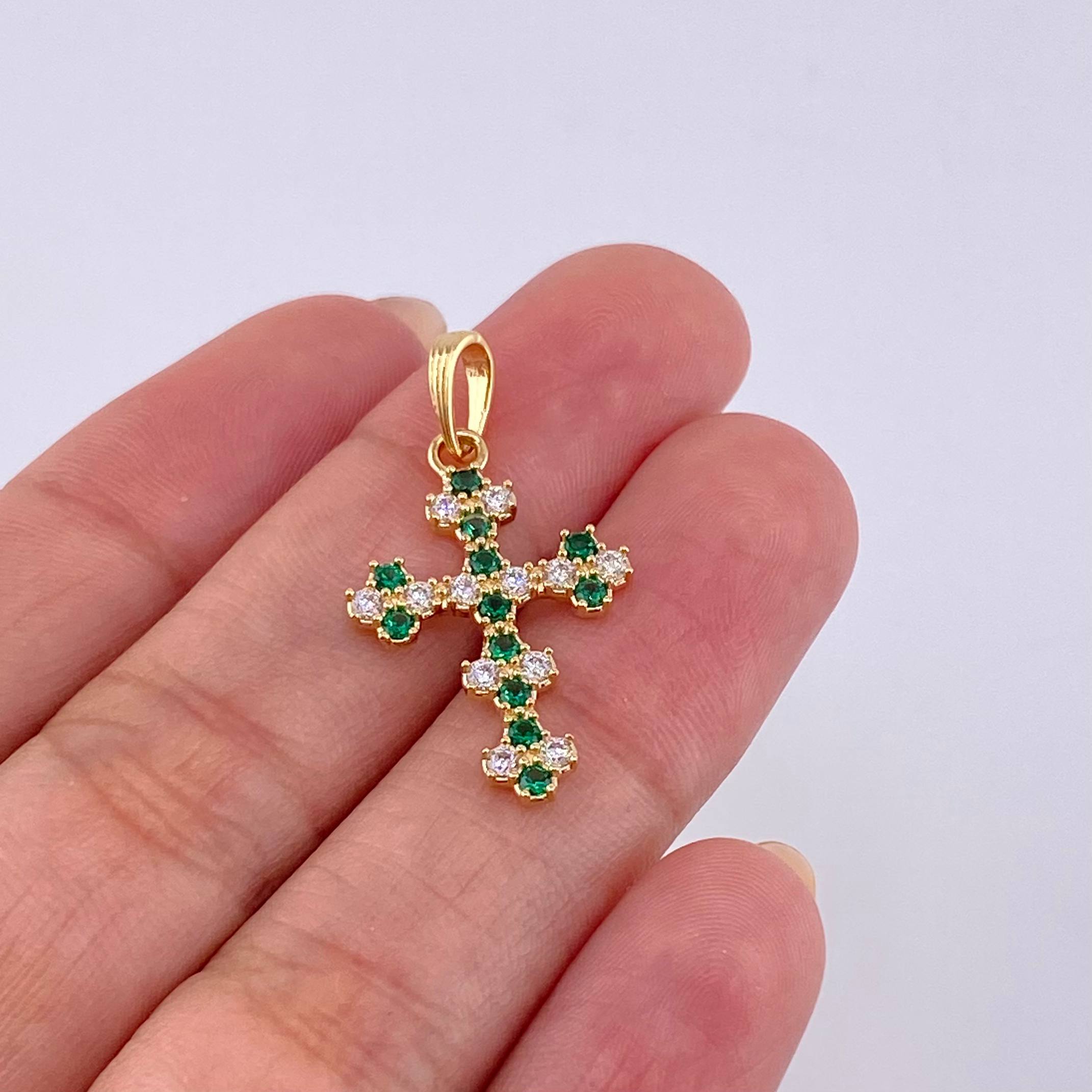 Dije Cruz Florenciana 1.75 g / 1.9 cm Oro Amarillo 18K