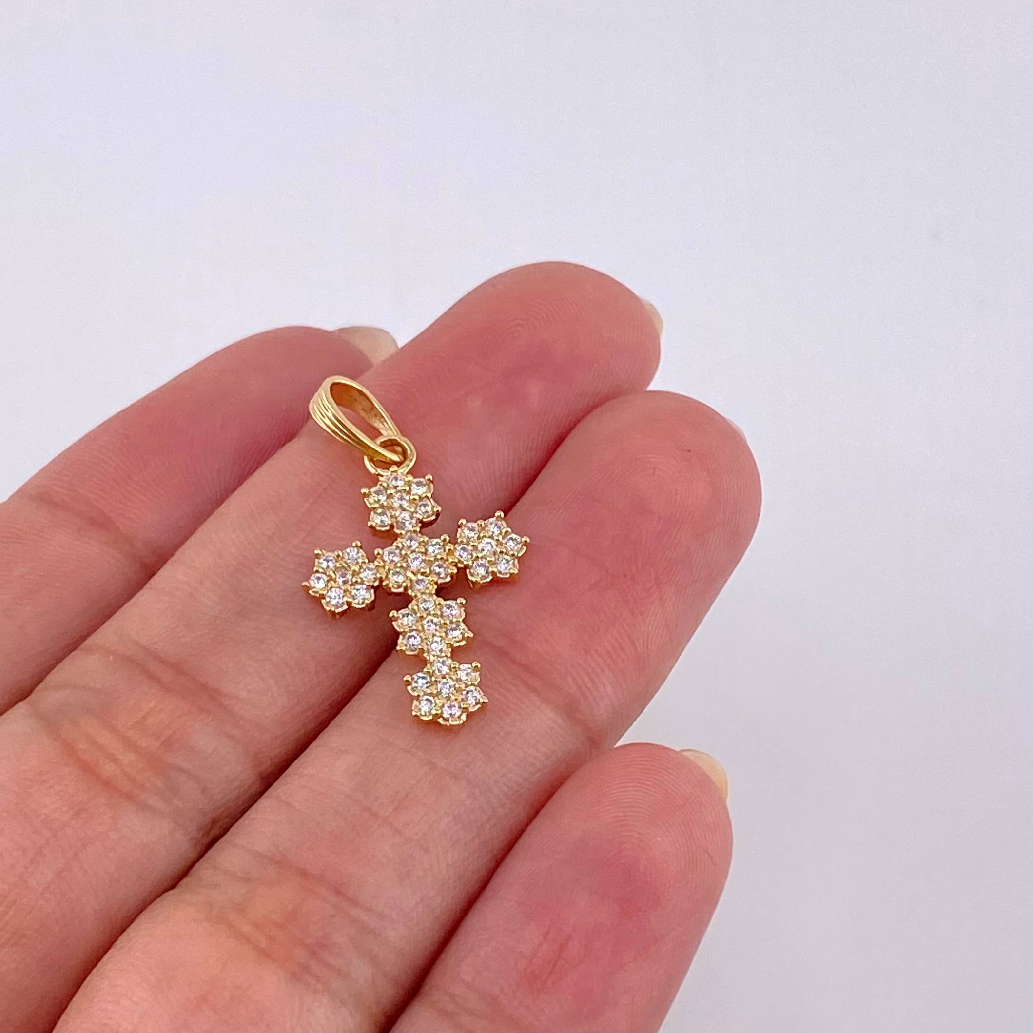 Dije Cruz Florenciana 1.8 g / 3 cm Oro Amarillo 18K