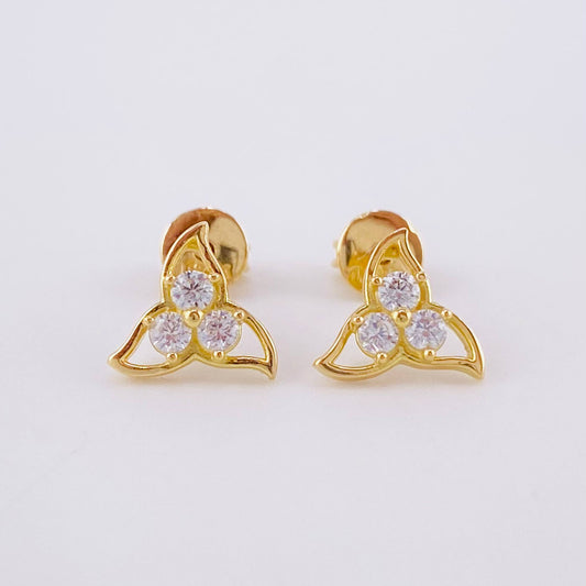 Topos Flor Trillium 1.6 g / 8.2 mm Oro Amarillo 18K