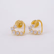 Topos Corazón Silueta 1.6 g / 7.4 mm Oro Amarillo 18K