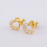 Topos Corazón Silueta 1.6 g / 7.4 mm Oro Amarillo 18K