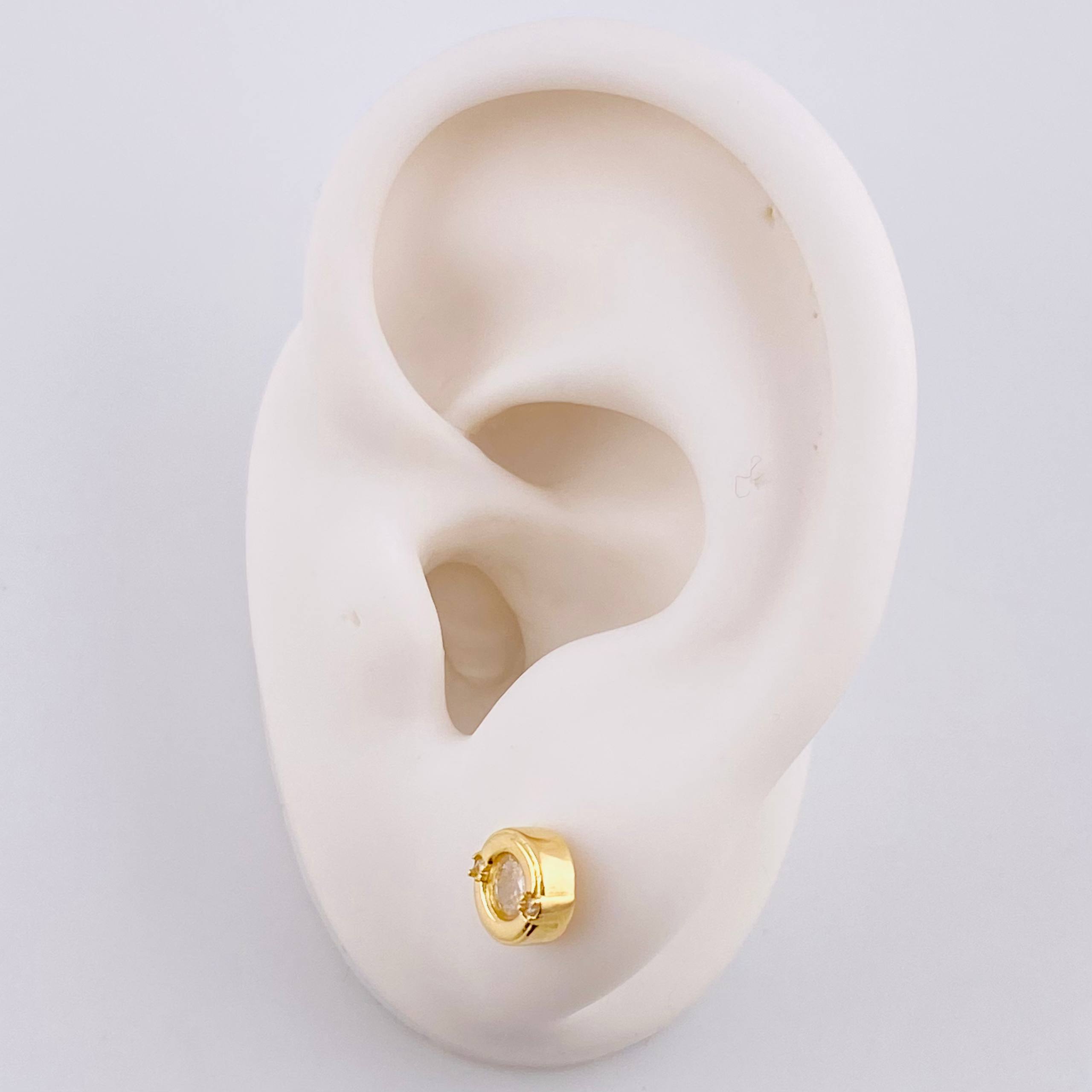 Topos Dona Bisel 2.3 g / 6.5 mm Oro Amarillo 18K