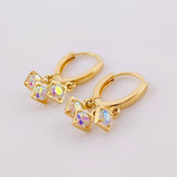 Candongas Rombos Colgantes 3.4 g / 2 cm Oro Amarillo 18K