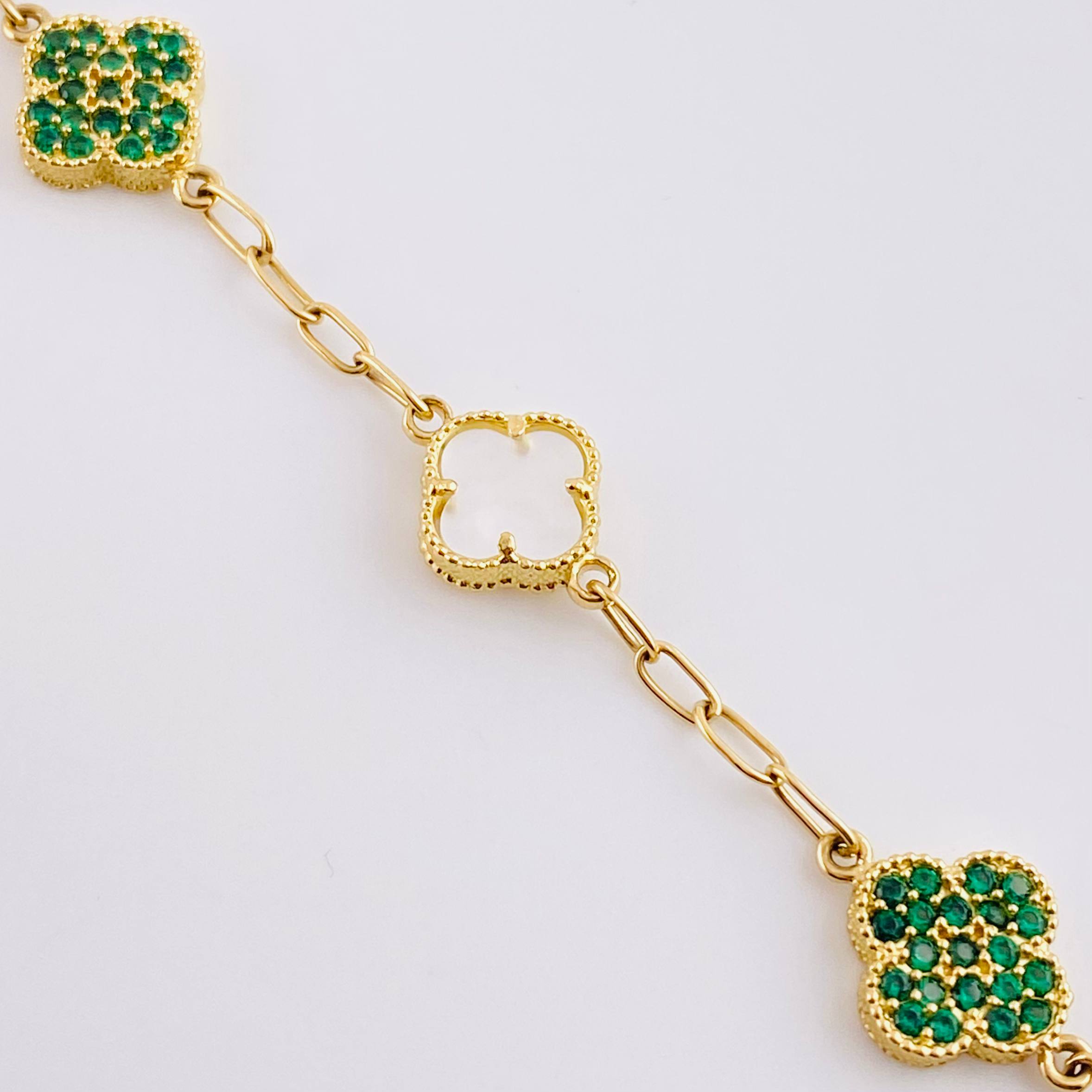 Pulso Trébol Cajón 8.1 g / 18 cm / 3 mm Oro Amarillo 18K