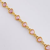 Pulso Secuencia De Corazones 6.3 g / 18.5 cm / 5.15 mm Oro Amarillo 18K