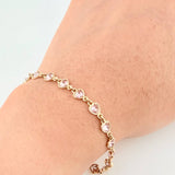 Pulso Secuencia De Corazones 6.3 g / 18.5 cm / 5.15 mm Oro Amarillo 18K