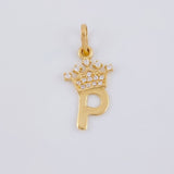 Dije Letra P Corona 0.8g / 2.2cm Oro Amarillo 18K