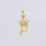 Dije Letra P Corona 0.75g / 2.2cm Oro Amarillo 18K