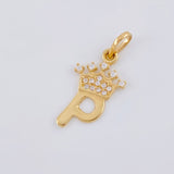 Dije Letra P Corona 0.75g / 2.2cm Oro Amarillo 18K