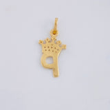 Dije Letra P Corona 0.75g / 2.2cm Oro Amarillo 18K