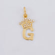 Dije Letra G Corona 0.85g / 2.2cm Oro Amarillo 18K