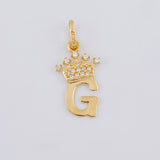 Dije Letra G Corona 0.8g / 2.2cm Oro Amarillo 18K