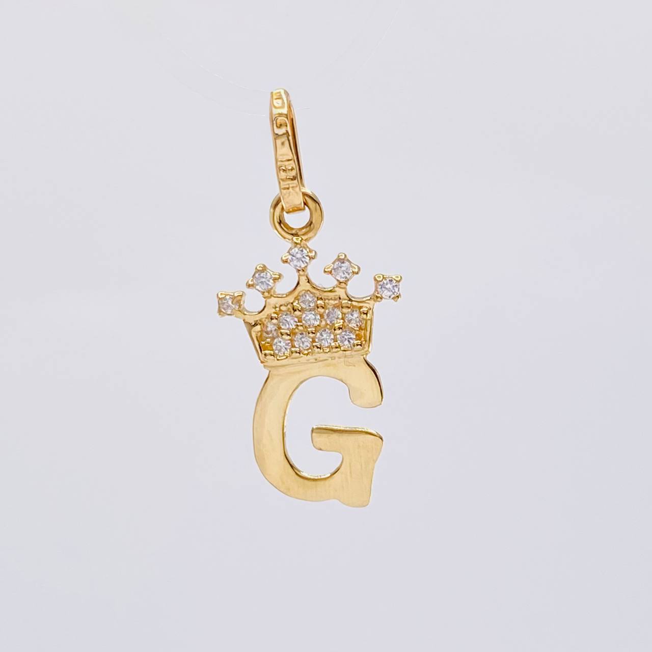Dije Letra G Corona 0.8g / 2.2cm Oro Amarillo 18K