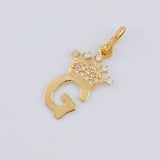 Dije Letra G Corona 0.8g / 2.2cm Oro Amarillo 18K