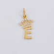 Dije Letra E Corona 0.75g / 2.2cm Oro Amarillo 18K