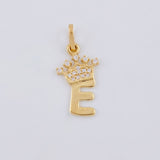 Dije Letra E Corona 0.75g / 2.2cm Oro Amarillo 18K