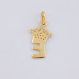 Dije Letra E Corona 0.75g / 2.2cm Oro Amarillo 18K