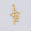 Dije Letra F Corona 0.85g / 2.2cm Oro Amarillo 18K