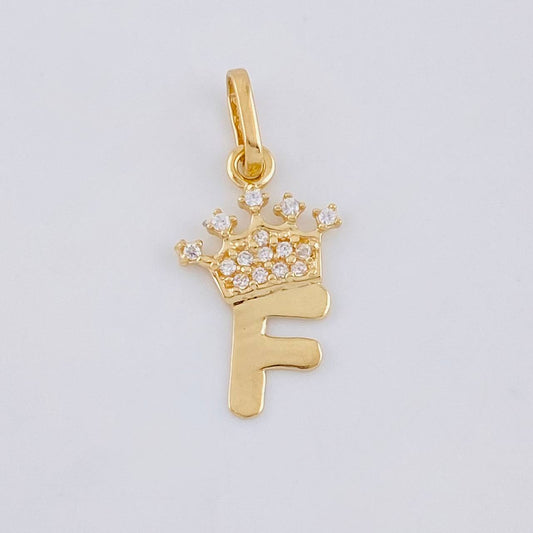 Dije Corona Letra F 0.65 g / 2 cm Oro Amarillo 18K