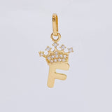 Dije Letra F Corona 0.85g / 2.2cm Oro Amarillo 18K