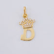 Dije Letra D Corona 0.7g / 2.2cm Oro Amarillo 18K