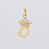 Dije Letra D Corona 0.7g / 2.2cm Oro Amarillo 18K