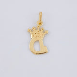 Dije Letra D Corona 0.7g / 2.2cm Oro Amarillo 18K