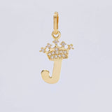 Dije Corona Letra J 0.7 g / 2 cm Oro Amarillo 18K