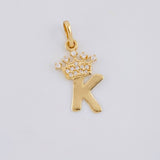Dije Corona Letra K 0.85 g / 2.1 cm Oro Amarillo 18K
