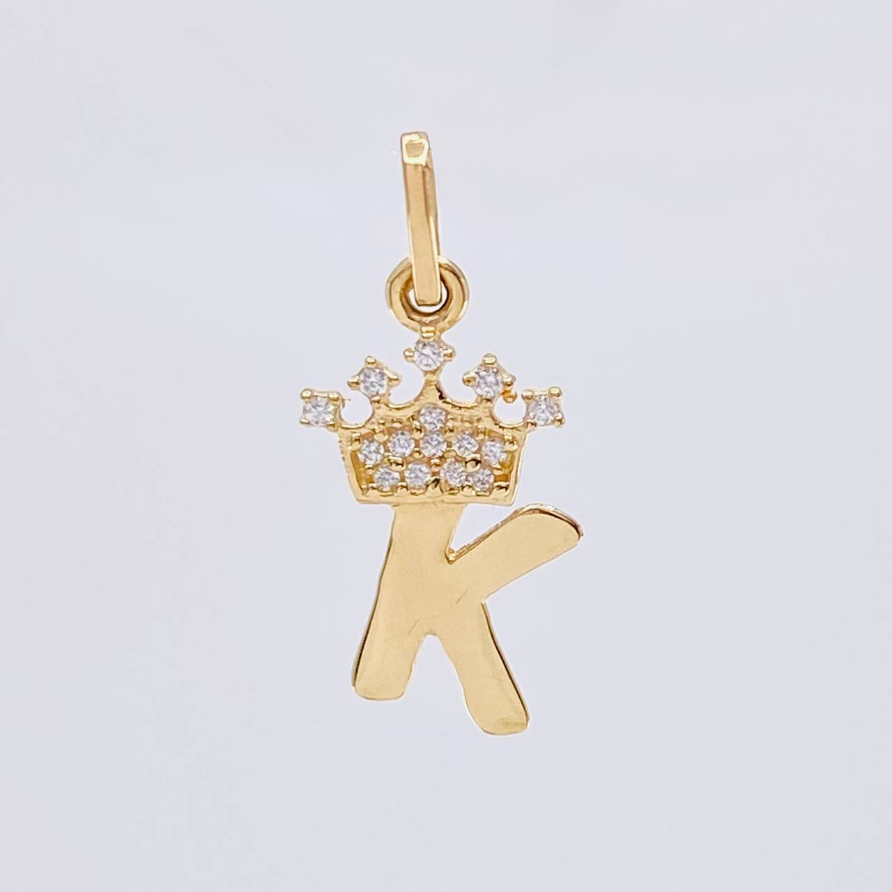 Dije Corona Letra K 0.85 g / 2.1 cm Oro Amarillo 18K