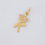 Dije Corona Letra K 0.85 g / 2.1 cm Oro Amarillo 18K