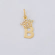 Dije Letra B Corona 0.75g / 2.1cm Oro Amarillo 18K