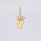 Dije Letra B Corona 0.75g / 2.1cm Oro Amarillo 18K