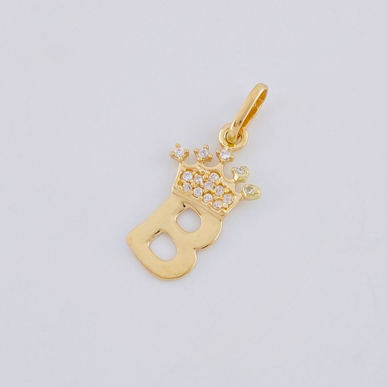 Dije Letra B Corona 0.85g / 2.2cm Oro Amarillo 18K