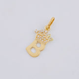Dije Letra B Corona 0.85g / 2.2cm Oro Amarillo 18K
