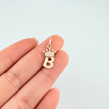 Dije Letra B Corona 0.85g / 2.2cm Oro Amarillo 18K