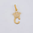 Dije Letra C Corona 0.75g / 2.2cm Oro Amarillo 18K