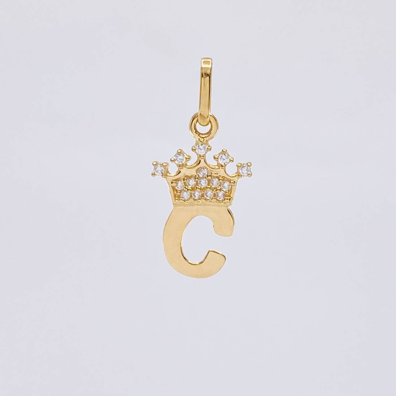 Dije Letra C Corona 0.8g / 2.2cm Oro Amarillo 18K