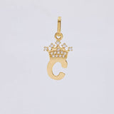 Dije Letra C Corona 0.75g / 2.2cm Oro Amarillo 18K