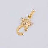 Dije Letra C Corona 0.8g / 2.2cm Oro Amarillo 18K